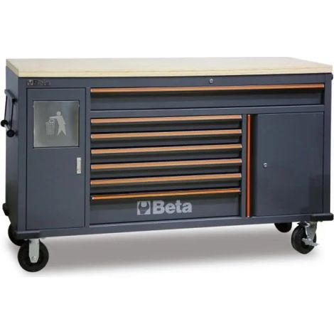 Beta C45PRO 2.0 MWS/W Cassettiera mobile Work Station 7 cassetti con piano in legno