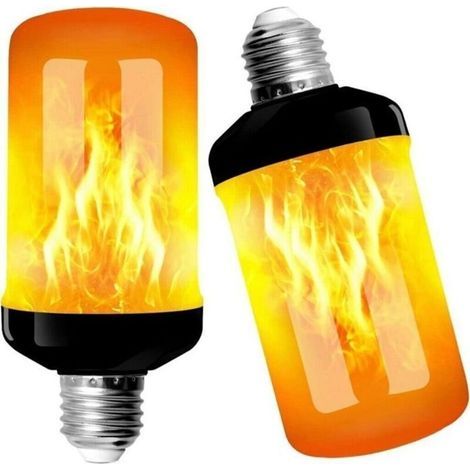 Set di 2 lampadine LED a forma di fiamma, effetto combustione tremolante, lampada decorativa classica vintage E27 (1/5)