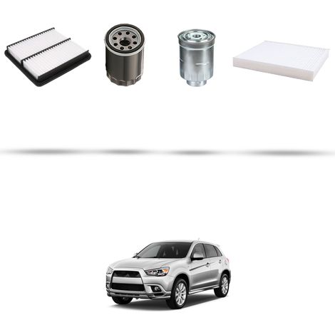 Kit tagliando 4 filtri compatibile con Mitsubishi Outlander II 2.2 Di-D (CWW) 103kw dal 2010 (1/5)