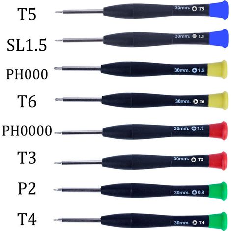 Ensemble de tournevis de poche miniature 8 en 1 en acier allié au chrome-vanadium, adapté à la réparation de montres et de téléphones portables. (1/5)