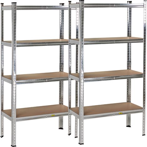 Steckregal Kellerregal Lagerregal Universalregal Regal Doppelt 8 Böden je 65 kg