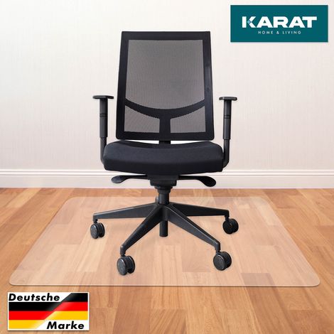 Tapis protège-sol Pour sols durs PET recyclé Transparent 90 x 114 cm (1/3)