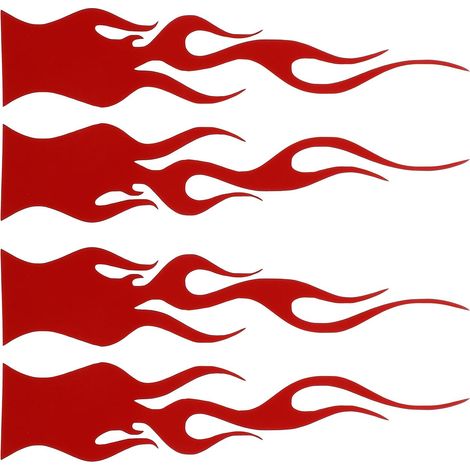 reflektierende rote Flammenaufkleber für Motorräder und