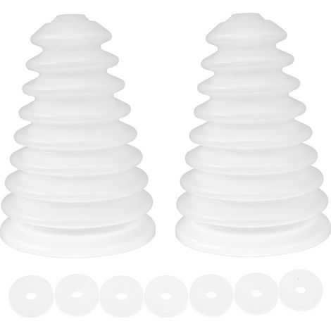 2 Pièces Couvercle de Perceuse Électrique en Silicone Blanc Protection Anti-poussière Facile à Installer pour Collecteur de Poussière Pratique et Solide (1/5)