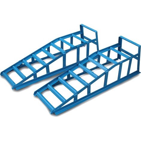 2x Bituxx Auffahrrampe / Auffahrrampen / Auffahrbock / Auffahrböcke / KFZ Auffahrrampe / PKW Auffahrrampe / Auto Auffahrrampe 1500kg pro Rampe (1/5)