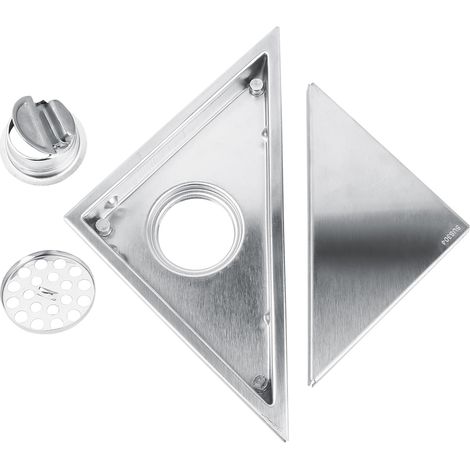 Bonde de douche triangulaire en acier inoxydable pour salle de bain et cuisine (1/5)