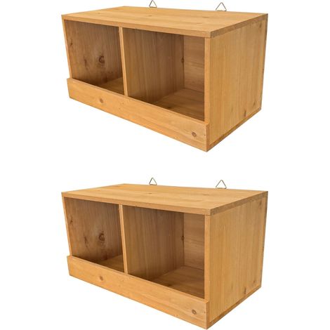 Large Wooden Pigeon Birdhouse Garden Nest Box (Set of 2) (1/5)
