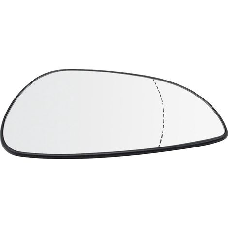 Verre de rétroviseur extérieur gauche (côté passager) de remplacement pour Ford Fiesta Mk7 (2008–2017), grand angle. (1/5)