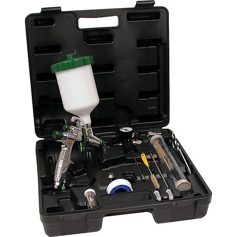 Lacme – Pistolet peinture basse pression 0,6L pour laques et vernis – Réglage débit air et peinture – Poignée ergonomique – 410700