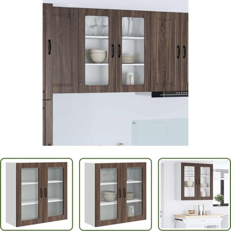 Küchenregal Holz - Küchenschrank Braun Eichen-Optik 80 x 31 x 80 cm Holzwerkstoff (1/5)