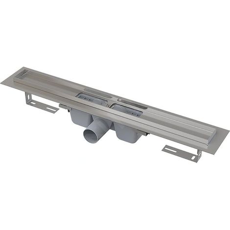 Alca - Caniveau de douche 55 cm, avec rebord pour grille perforée, inox APZ1-550 (1/3)
