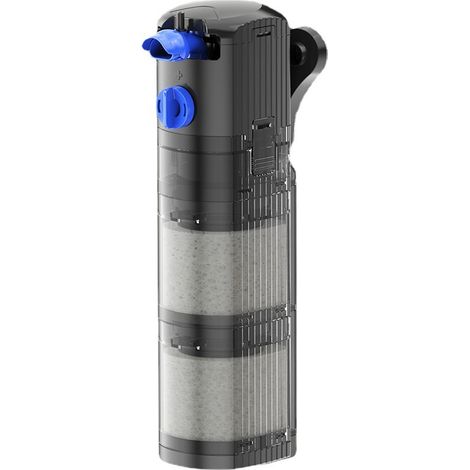 Lntyq Filtre intérieur d'aquarium 3 en 1 débit réglable 500L/h pour aquarium 40-120l 8W