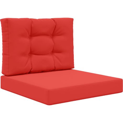Maison Exclusive - Coussin de canapé d'extérieur 2 pcs Rouge Polyester