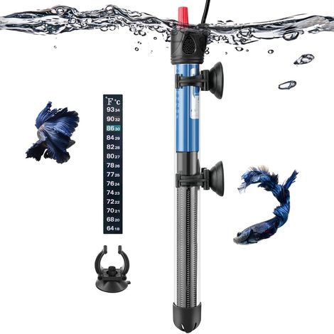 Chauffage Aquarium 300W - Verre Quartz - Submersible Réglable 20-34°C - Pour Eau Douce Et Mer - 27,9cm (1/5)