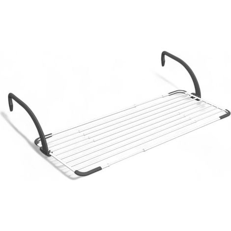 Tendedero extensible de acero plastificado 20 metros colgado del radiador con brazos de resina dimensiones L192xP56xH30 cm