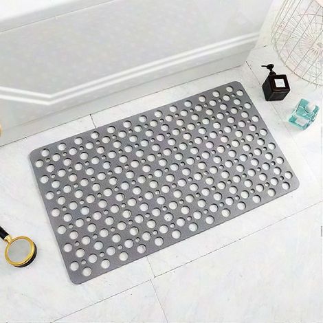 Tapis de bain antidérapant et anti-moisissure, tapis de douche en TPE avec ventouses et trous de drainage, antibactérien. (1/5)