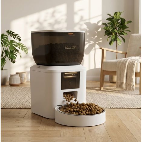 Distributeur automatique pour chat avec caméra, Wi‑Fi 2,4 GHz, app, 4 L, audio 2 voies OKMYHOME (1/5)