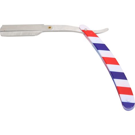Porte-rasoir de barbier professionnel vintage manuel en acier inoxydable à lame droite pour salon, sans lame (1/5)