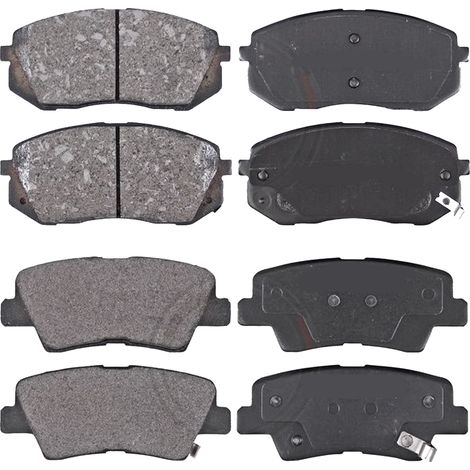 KIT PASTIGLIE FRENO ANTERIORI E POSTERIORI compatibile con HYUNDAI MATRIX (FC) / PASTIGLIE FRENANTI AUTO OEM FDB1840 FDB600 FDB1737,FDB1606 / SOSTITUZIONE DIRETTA / BASSA POLVERE / SILENZIOSO