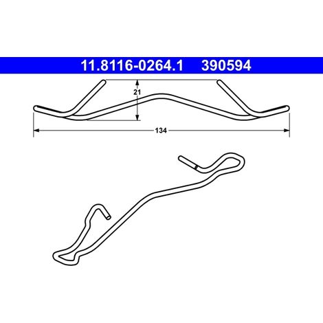 Ressort, étrier de frein ATE 11.8116-0264.1 ABARTH 1111850 47748-0D070 54 24 15