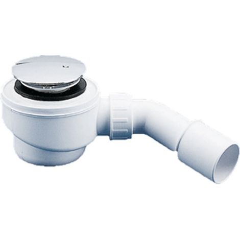 GHIDINI Golf piletta doccia sifone con coperchio abs con curva foro d.60 cro codice prod: 36980 (1/2)