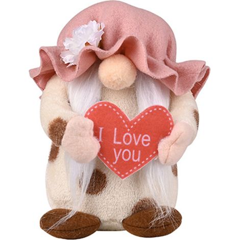 Adorable poupée elfe en peluche sans visage, faite main, style nain suédois, idéale pour la fête des mères. (1/5)