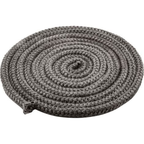 Joint De Cheminée - Cordon En Fibre De Verre 10 mm x 4 m - Pour Poêle Cheminée Four Chaudière - Résistant Jusqu'à 550 °C - Noir (1/5)