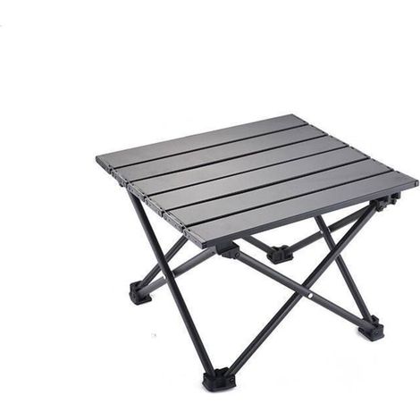 Table de Camping,Pliante Table Alliage d'aluminium Ultra-légère Portable avec Sac de Transport,pour l'extérieur,Le Camping,Les Pique-niques,la Randonnée,la Pêche (40x35x28cm) (1/5)