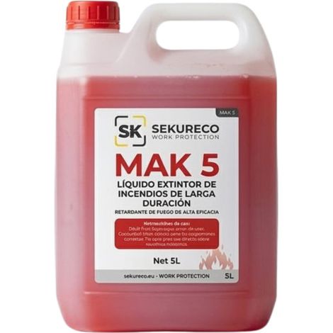 Retardante de incendios forestales MAK5 de largo plazo Concentrado profesional para extinción y líneas de defensa 20 Litros (1/5)
