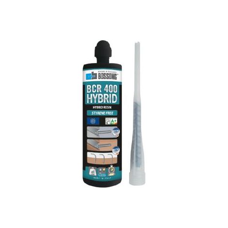 RESINA DI FISSAGGIO ANCORANTE CHIMICO BOSSONG BCR 400 HYBRID CARTUCCIA DA 400 ML