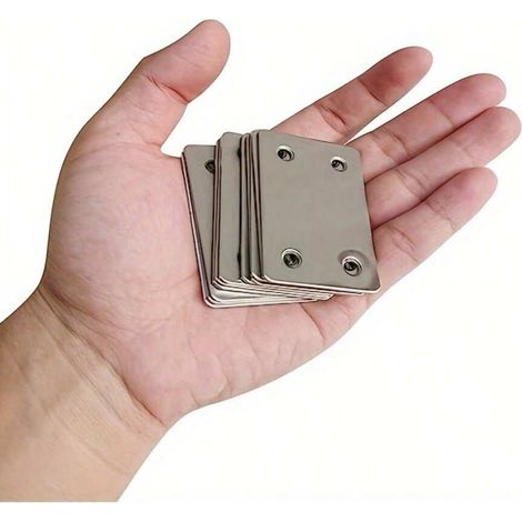 5 Équerres d'Angle en Acier Inoxydable avec Vis, Plaques à Angle Droit pour Meubles, Étagères, Armoires et Menuiserie, Installation Facile (1/5)