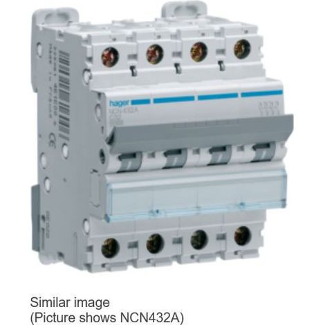 Interruttore Automatico 4P 50A 10 Ka C4M ( Hager Cod. Ncn450A )