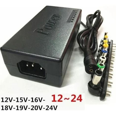 Chargeur Universel - MARSEE - 96W - 8 embouts - Compatible PC Portable - 12V à 24V (1/4)