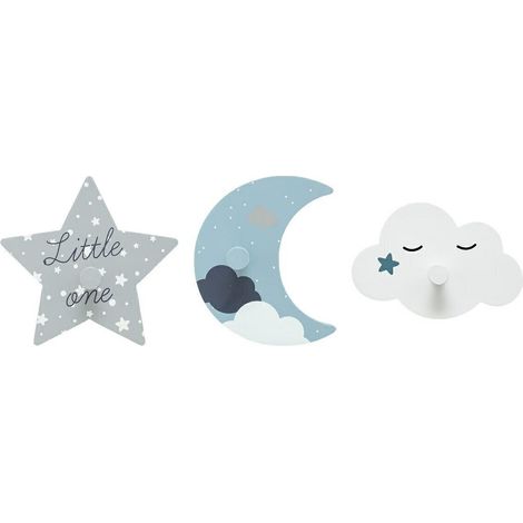 SET DI 3 APPENDIABITI per cameretta bambini Sky MDF (1/5)