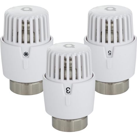 Tête de radiateur thermostatique M30x1,5, capteur intégré avec protection antigel et réglage précis pour vannes filetées (unité simple) (1/4)