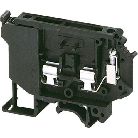 Borne à vis sectionnable à fusible 5x20/5x25/5x30mm 2pts 4mm² noir - NSYTRV42SF5