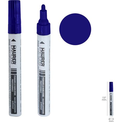 Rotulador Marcador Obra Profesional Pintura Permanente Azul Oscuro (1/4)