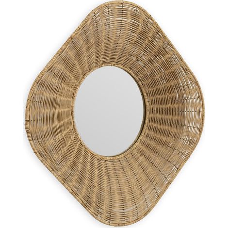 Miroir mural en rotin naturel - naturel (1/3)