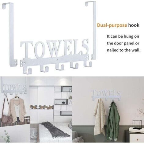 Türhaken, Handtuchhaken fürs Badezimmer, Handtuchhalter für Schlafzimmer, Küchen, Pools, Strandtücher, Bademäntel, Wandhaken für die Tür (1/4)