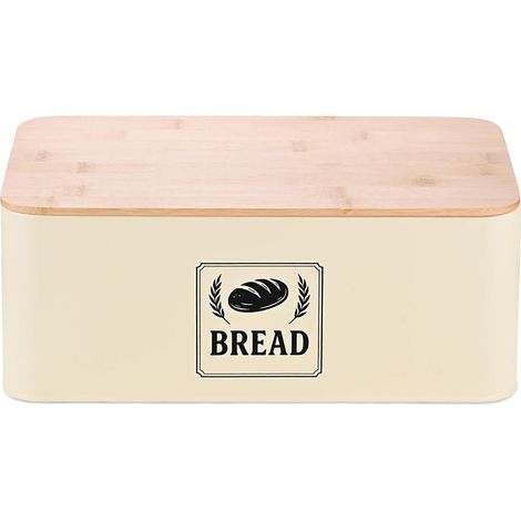 Panera con tapa de bambú - Diseño retro, carcasa metálica