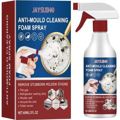 Jaysuing - Spray nettoyant anti-taches : produit nettoyant pour les murs, les joints de carrelage, les taches de moisissure et autres salissures dans la maison, la cuisine et la salle de bains (1/5)