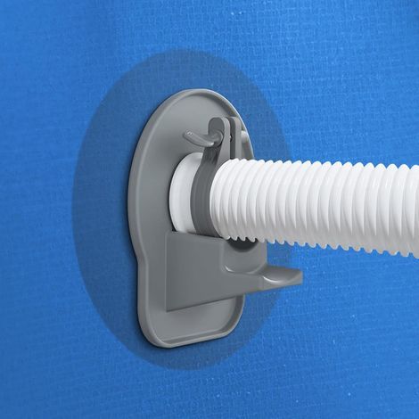 Support Tuyau Piscine, 2 Pièces Support de Tuyau de Piscine en Plastique, Supports de Tuyau de Piscine, Protection Anti-Torsion en Plastique, pour Connecter Les Tuyaux de Piscine Intex et Bestway (1/5)
