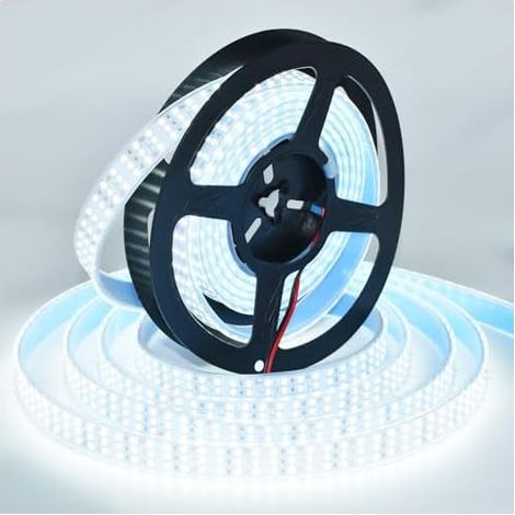 SUYOOULIN Bande LED à intensité variable, DC 12 V, SMD 2835, 1800 LED, 38 000 lm, super lumineuse, flexible, étanche, IP67, pour décoration d'intérieur, fête (lumière du jour 6500 K) (1/5)
