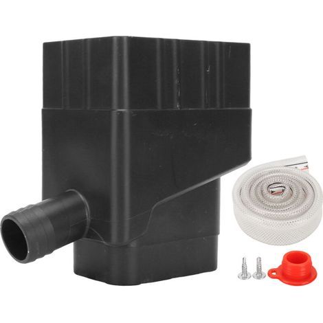 Système de récupération d’eau de pluie avec raccord inverseur standard, tuyau de 40 pouces, noir, pour pelouse et jardin (1/5)