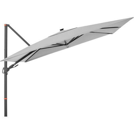 Doppler myZone Pendelschirm Side LED 300 x 220 cm Sonnenschirm 3 Farben Ampelschirm 451280 827 Hellgrau (1/2)