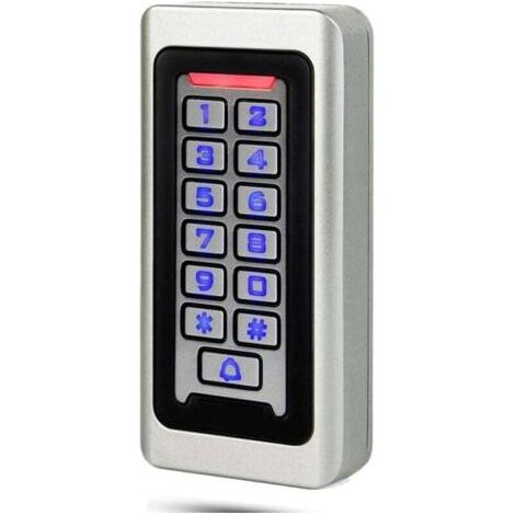 Digicode-Türcode-Tastatur IP68, Lefou wasserdichte Metall-Zugangskontrolle, PIN, RFID, 125 kHz, DC 12–24 V, Hintergrundbeleuchtung, Wigan 26, 2000 Benutzer, für Garage, Haus, Wohnung, Fabrik, Sicherhe (1/4)