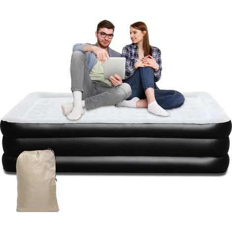 TolleTour Luftmatratze mit Integrierter Elektrischer Pumpe, Luftbett Selbstaufblasend, Premium-Gästebett, Aufblasbare Matratze für Camping oder 190×100×46 cm
