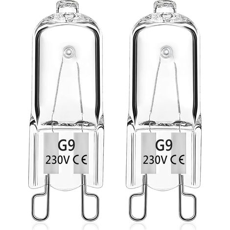 Ampoule Halogène G9 - Lot de 2 - 25W 230V - Résistant 300 Degrés - Dimmable - Pour Four Et Micro-ondes (1/5)