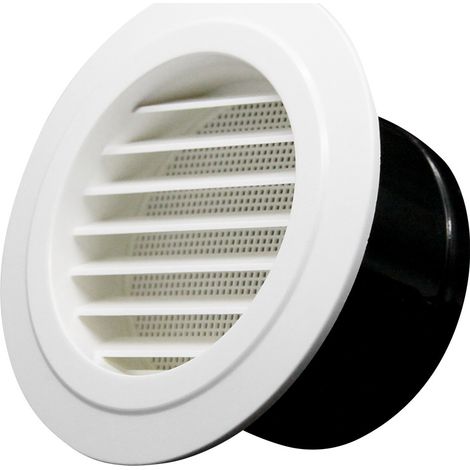 Registres, grilles et aérations Aérateur de ventilation 125 mm avec grille de protection - ABS (ø125 mm)