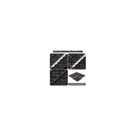 Dalles de terrasse style H – Modules emboîtables 30 cm, pour extérieur et intérieur, installation facile, 44 pièces, gris foncé – Pose rapide sans outillage (1/5)